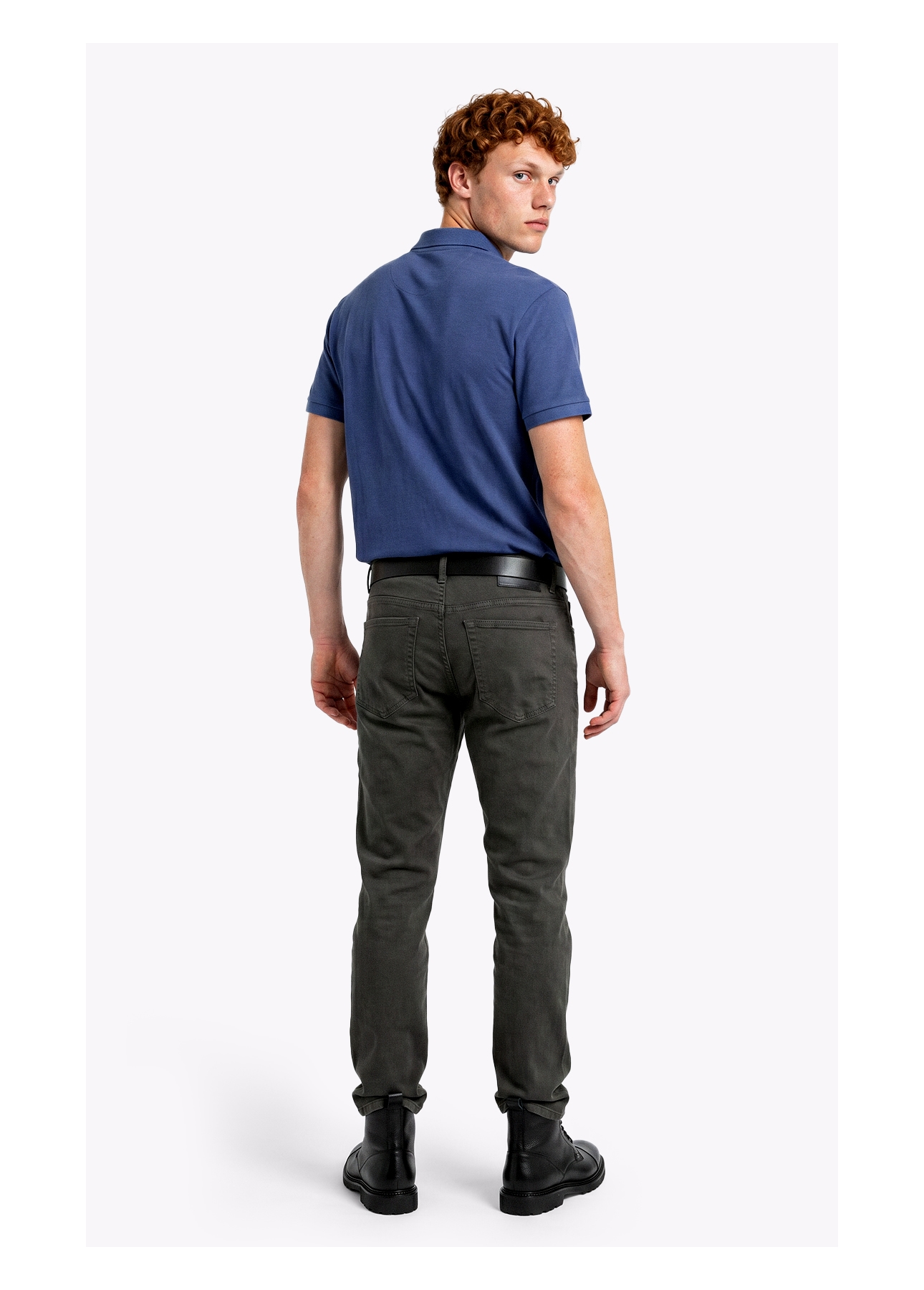 Polo Piquet Melange Easa Azul Jeans Mescla