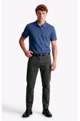 Polo Piquet Melange Easa Azul Jeans Mescla