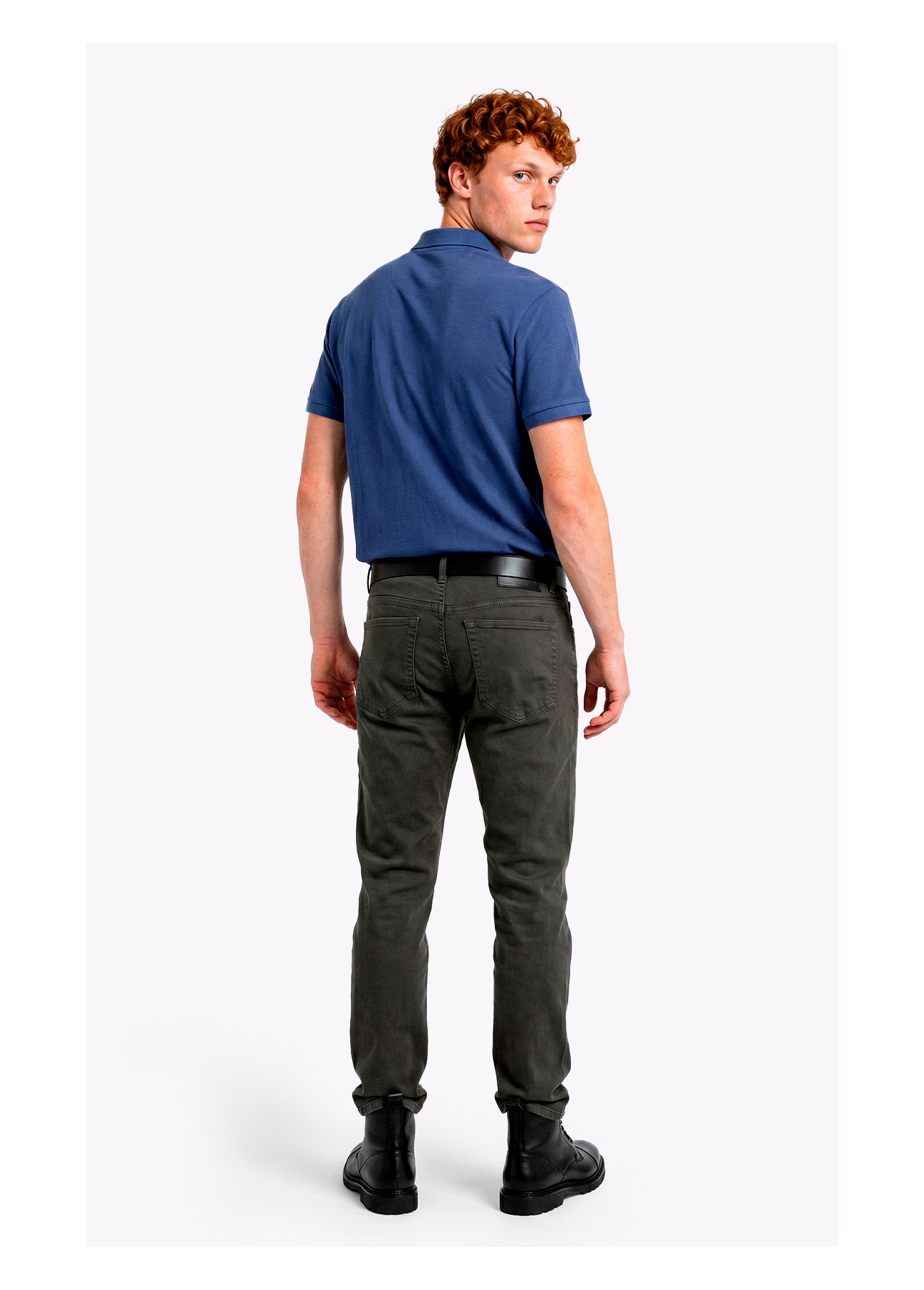 Polo Piquet Melange Easa Azul Jeans Mescla