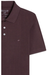 Polo Piquet Melange Easa Bordo Mescla