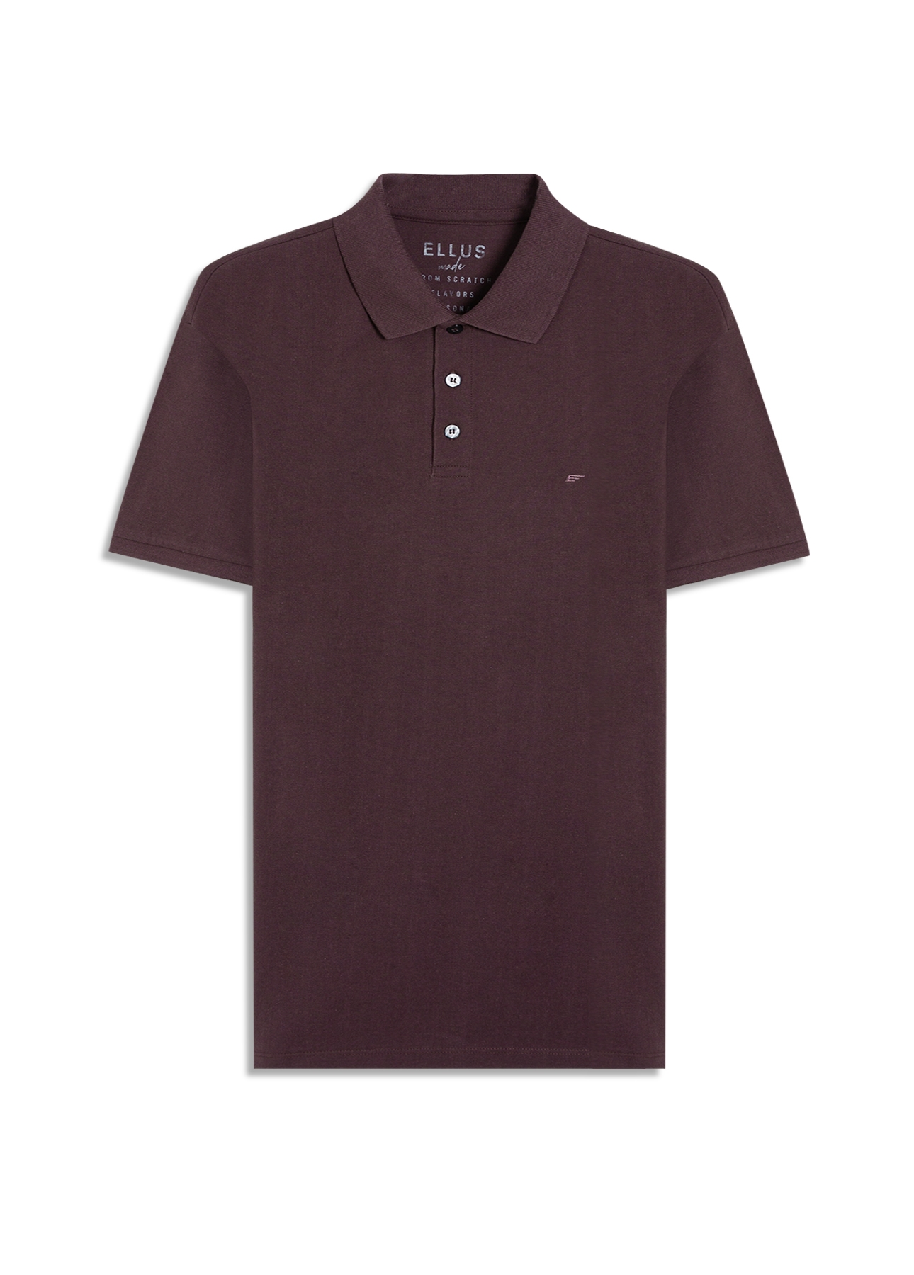 Polo Piquet Melange Easa Bordo Mescla
