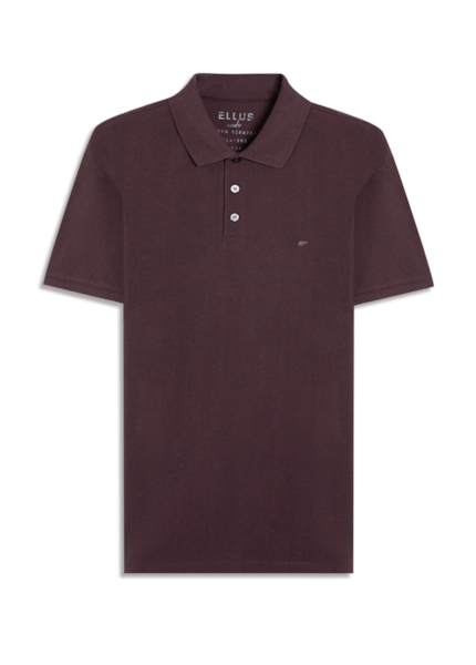 Polo Piquet Melange Easa Bordo Mescla
