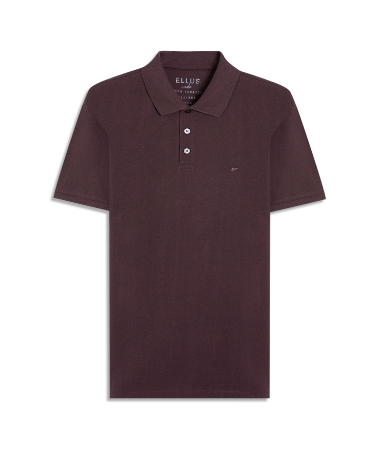 Polo Piquet Melange Easa Bordo Mescla