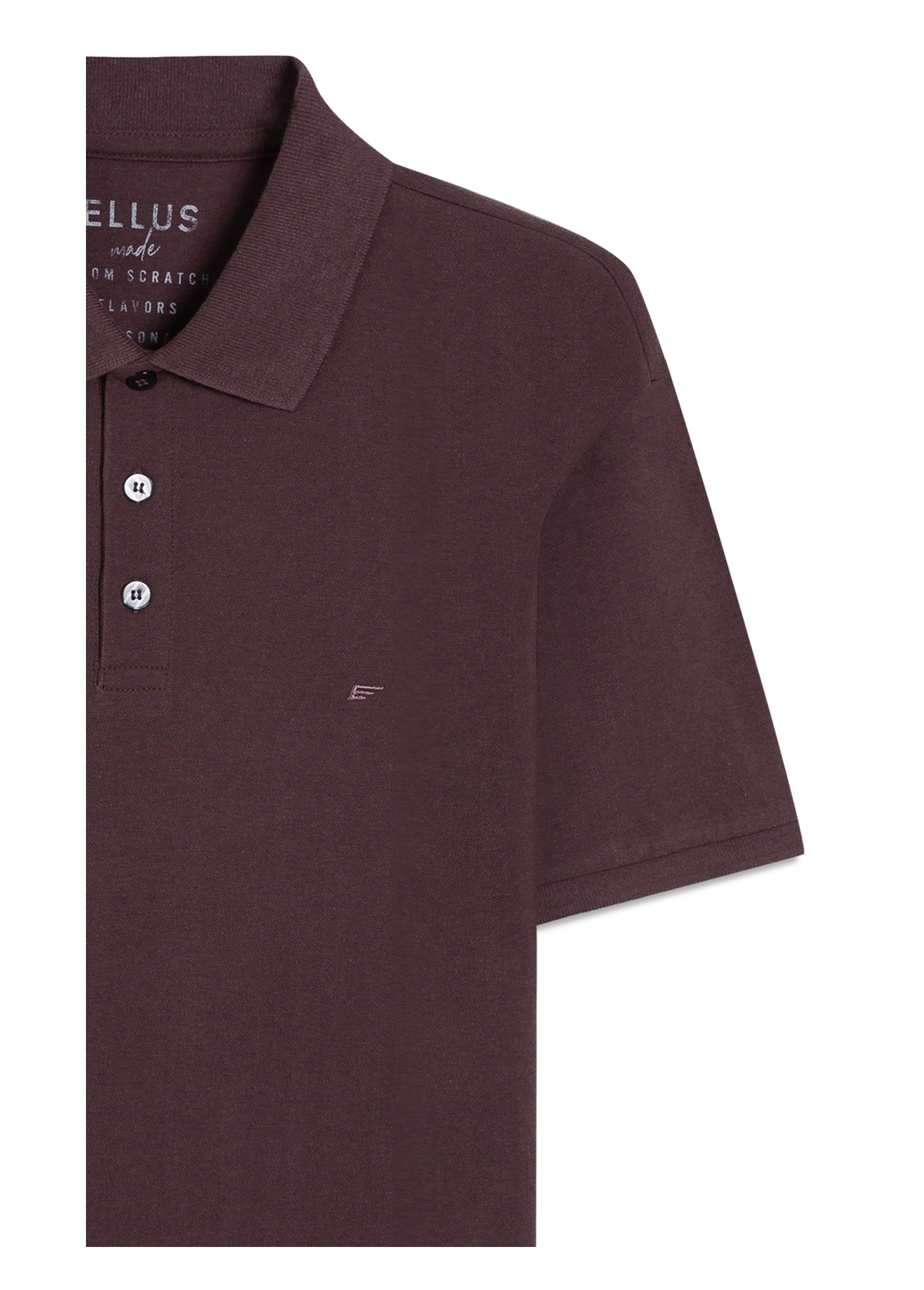 Polo Piquet Melange Easa Bordo Mescla