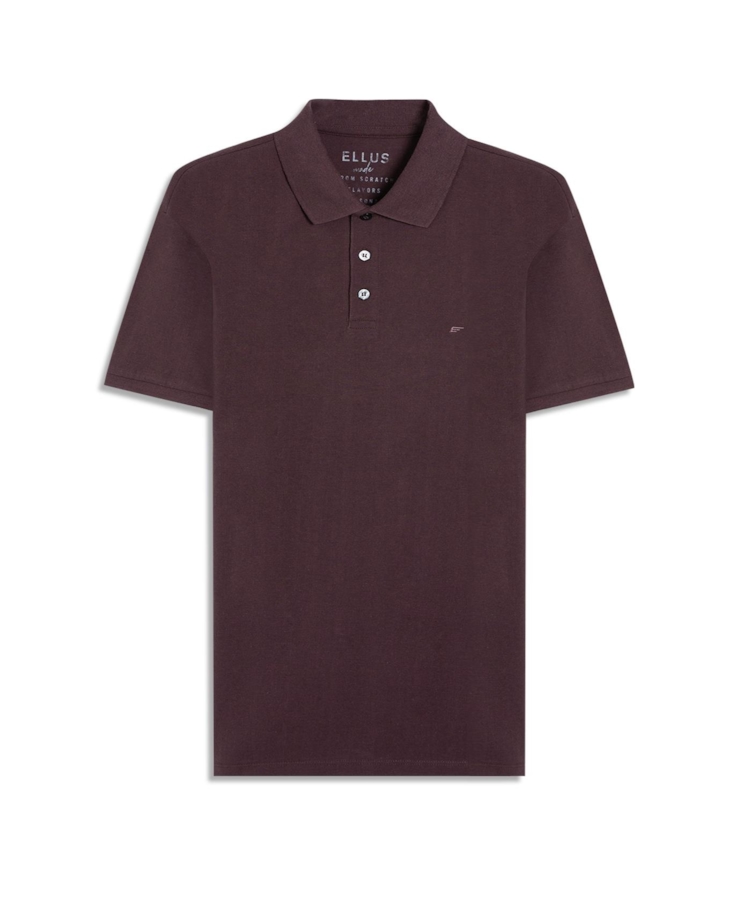 Polo Piquet Melange Easa Bordo Mescla
