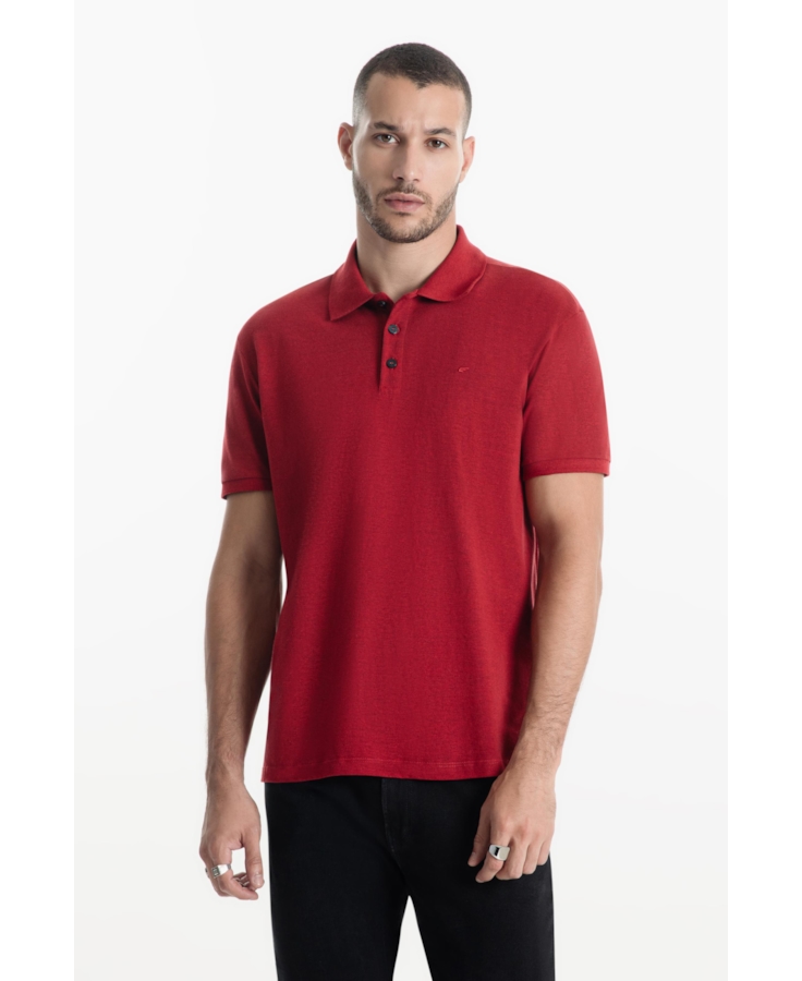 Polo Piquet Melange Easa Cereja