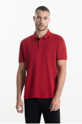 Polo Piquet Melange Easa Cereja