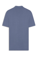 Polo Piquet Melange Easa Classic Azul Claro Mescla