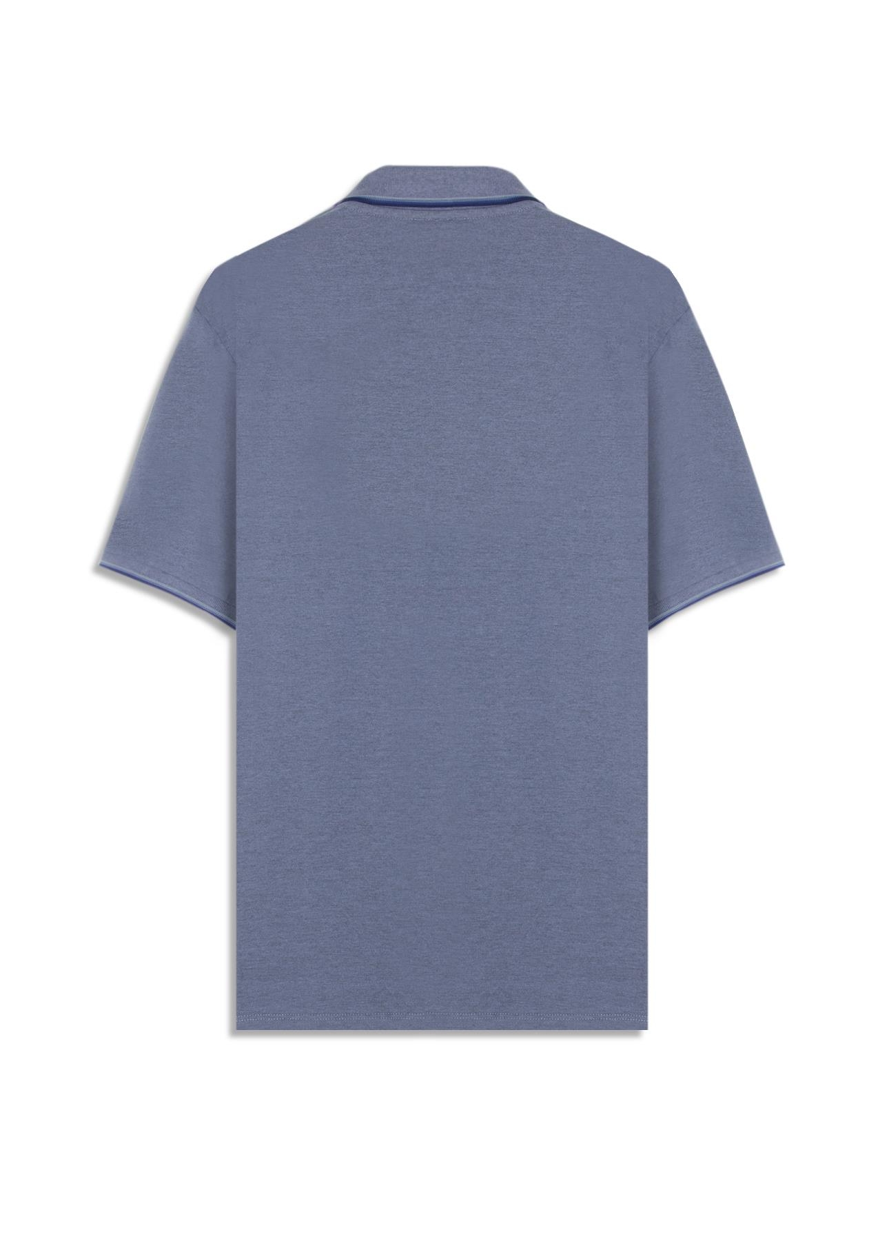 Polo Piquet Melange Easa Classic Azul Pervante Mescla