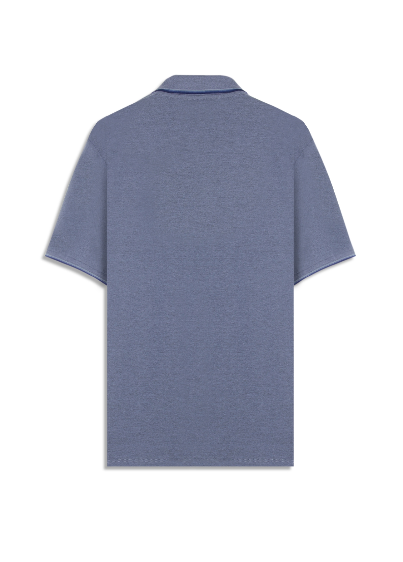 Polo Piquet Melange Easa Classic Azul Pervante Mescla