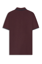 Polo Piquet Melange Easa Classic Bordo Mescla