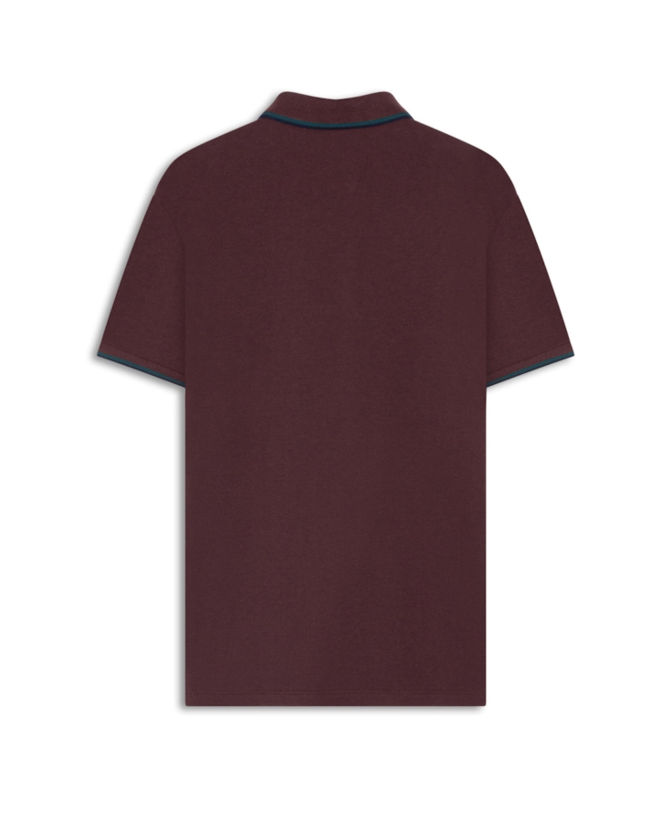 Polo Piquet Melange Easa Classic Bordo Mescla