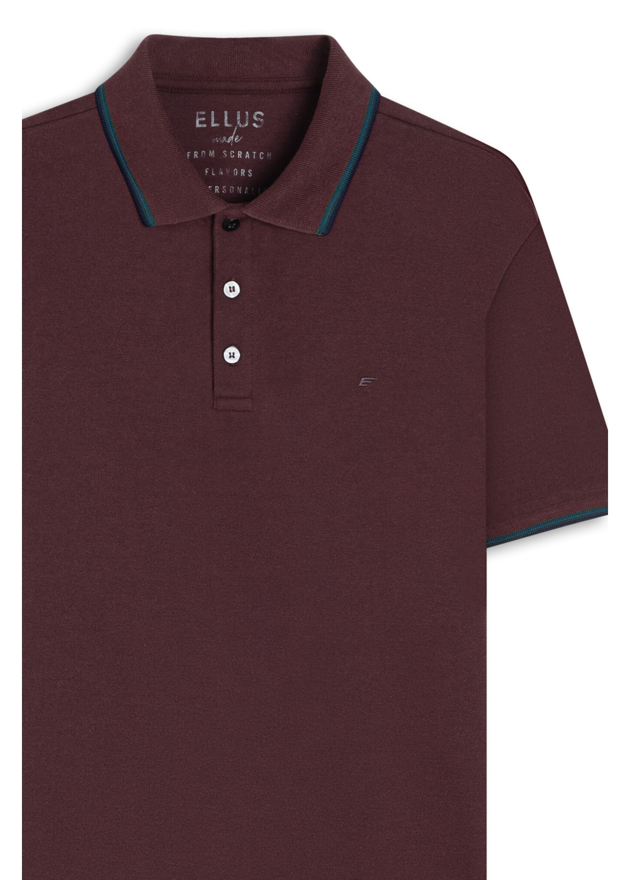 Polo Piquet Melange Easa Classic Bordo Mescla