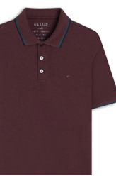 Polo Piquet Melange Easa Classic Bordo Mescla