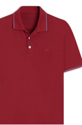 Polo Piquet Melange Easa Classic Cereja Mescla