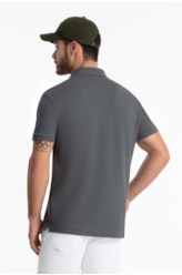 Polo Piquet Melange Easa Classic Chumbo Mescla