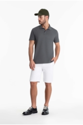 Polo Piquet Melange Easa Classic Chumbo Mescla