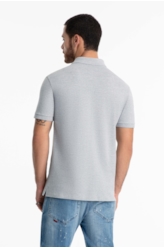 Polo Piquet Melange Easa Classic Cinza Mescla