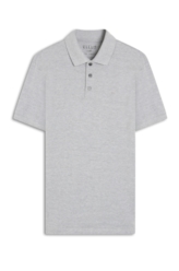 Polo Piquet Melange Easa Classic Cinza Mescla