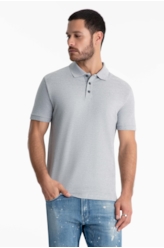 Polo Piquet Melange Easa Classic Cinza Mescla