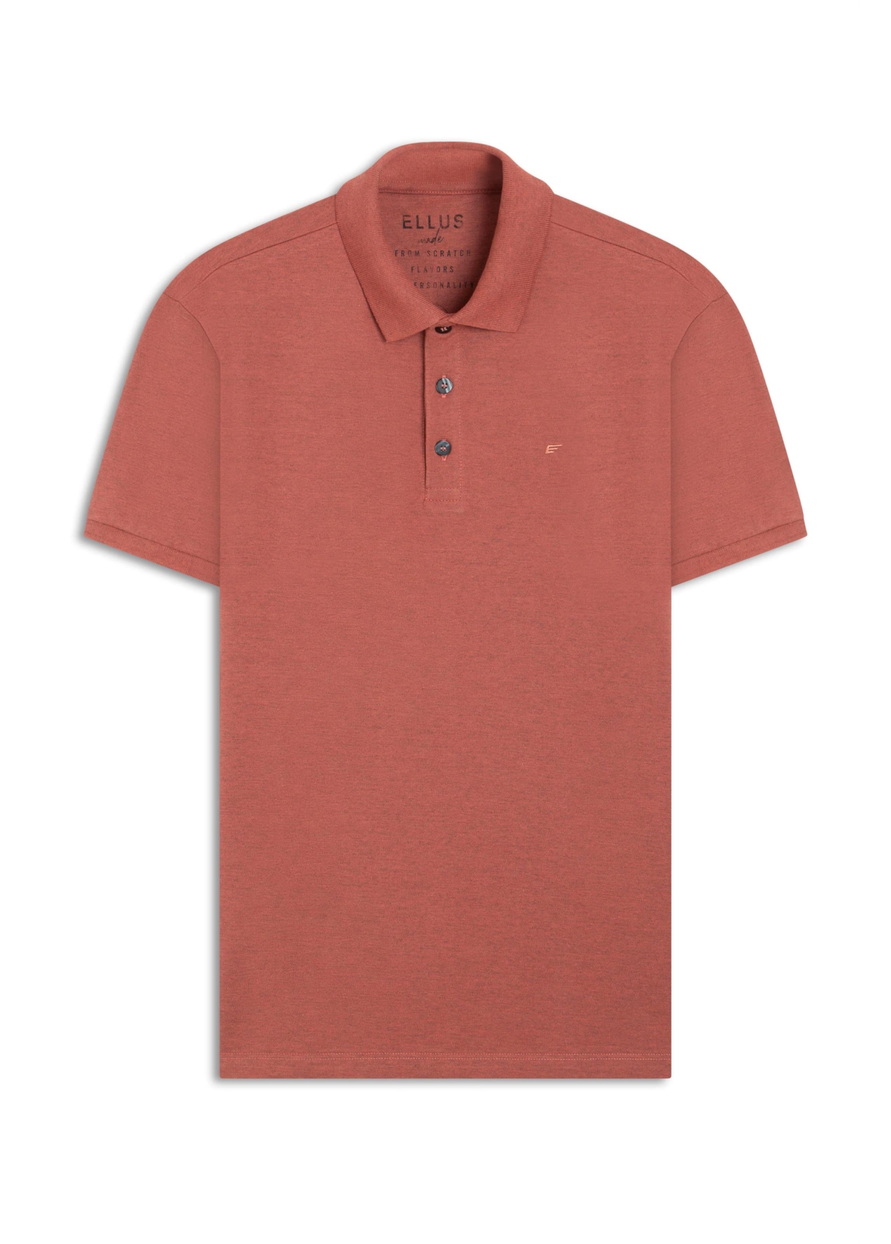 Polo Piquet Melange Easa Classic Goiaba Mescla