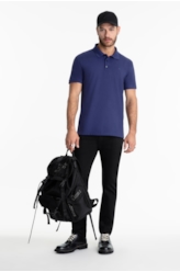 Polo Piquet Melange Easa Classic Hortencia Mescla