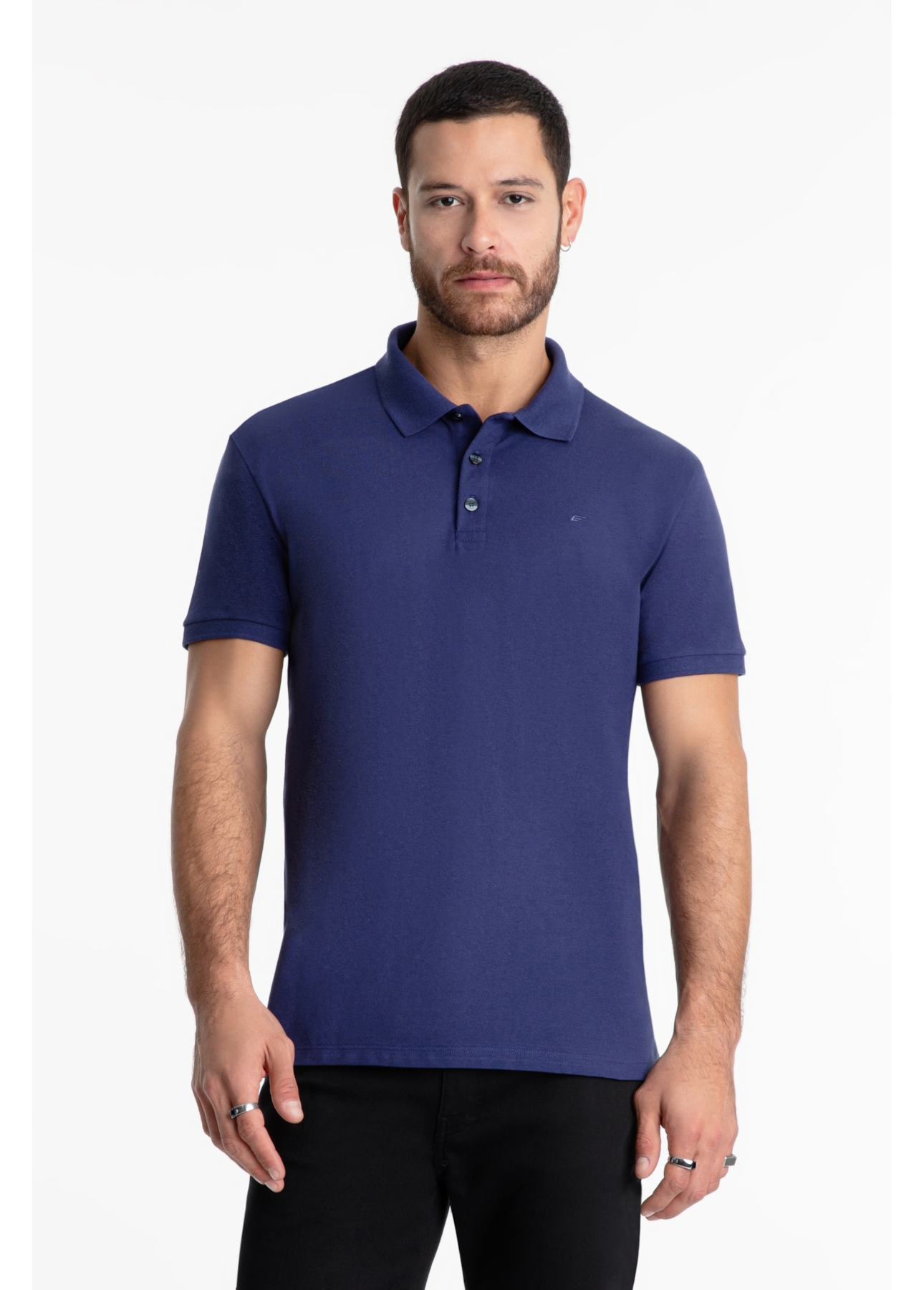 Polo Piquet Melange Easa Classic Hortencia Mescla