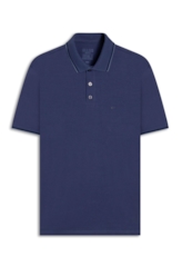 Polo Piquet Melange Easa Classic Navy Blue