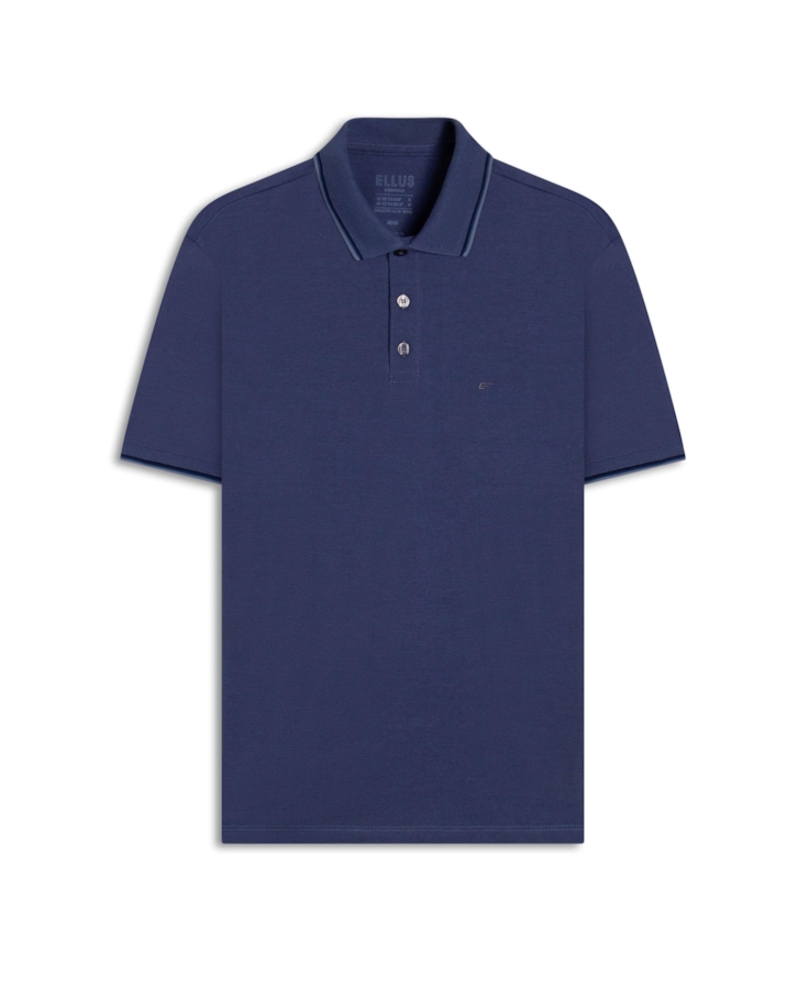 Polo Piquet Melange Easa Classic Navy Blue