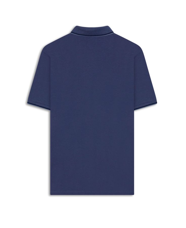 Polo Piquet Melange Easa Classic Navy Blue