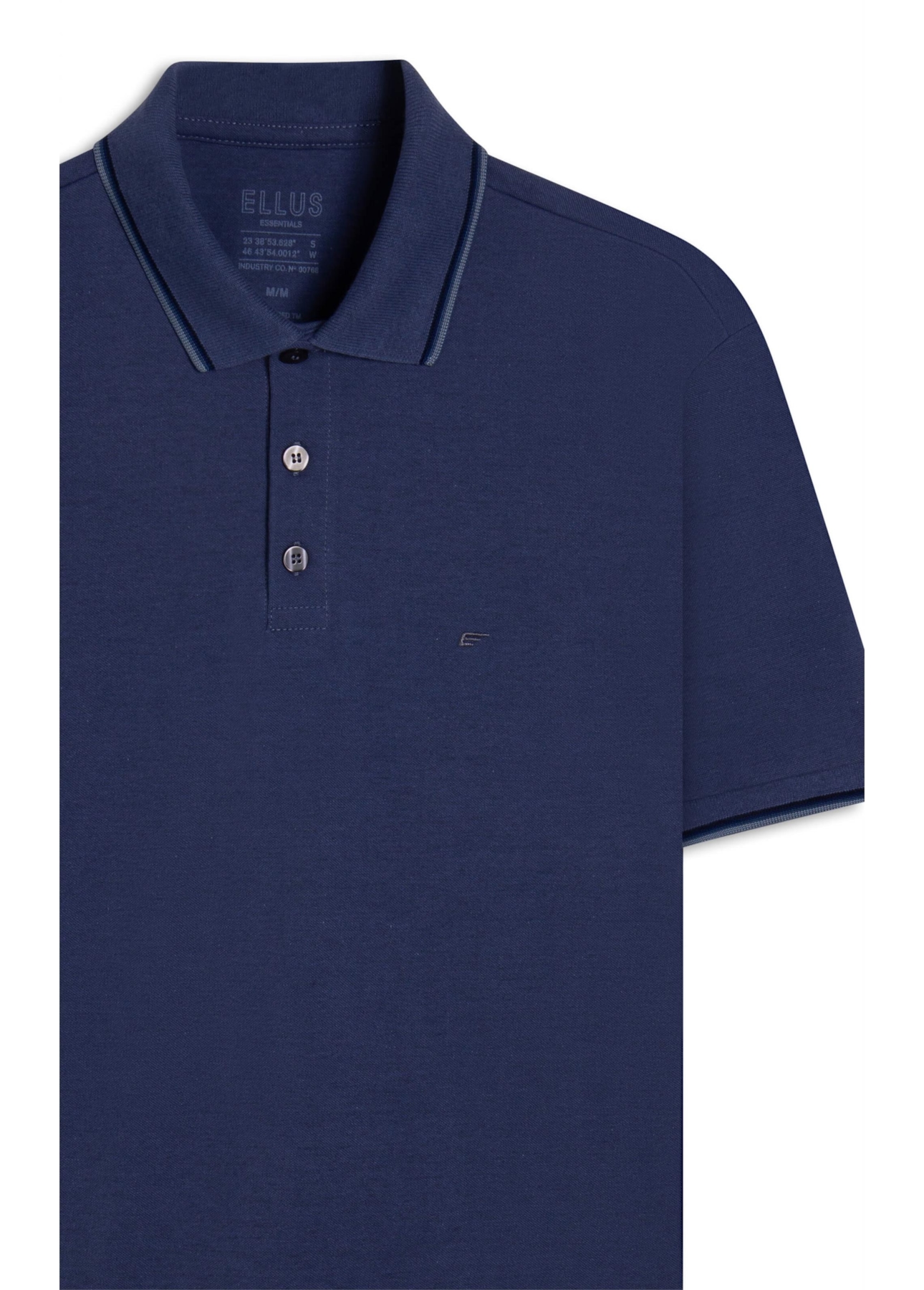 Polo Piquet Melange Easa Classic Navy Blue