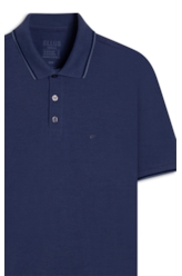 Polo Piquet Melange Easa Classic Navy Blue