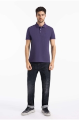 Polo Piquet Melange Easa Classic Old Purple