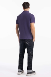 Polo Piquet Melange Easa Classic Old Purple