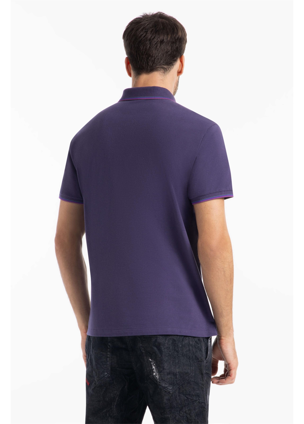 Polo Piquet Melange Easa Classic Old Purple