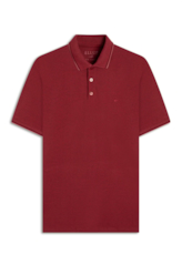 Polo Piquet Melange Easa Classic Vermelho