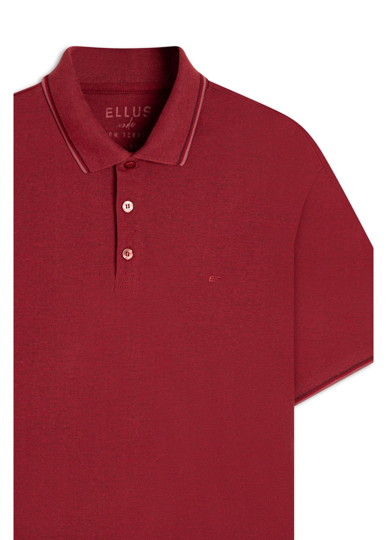 Polo Piquet Melange Easa Classic Vermelho