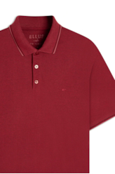 Polo Piquet Melange Easa Classic Vermelho