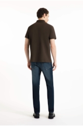 Polo Piquet Melange Easa Marrom