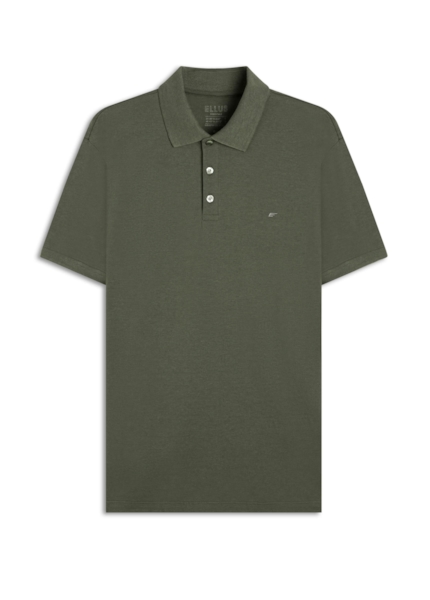 Polo Piquet Melange Easa Verde Mescla