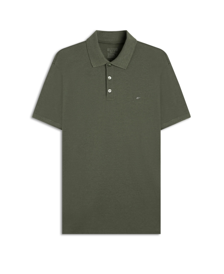 Polo Piquet Melange Easa Verde Mescla