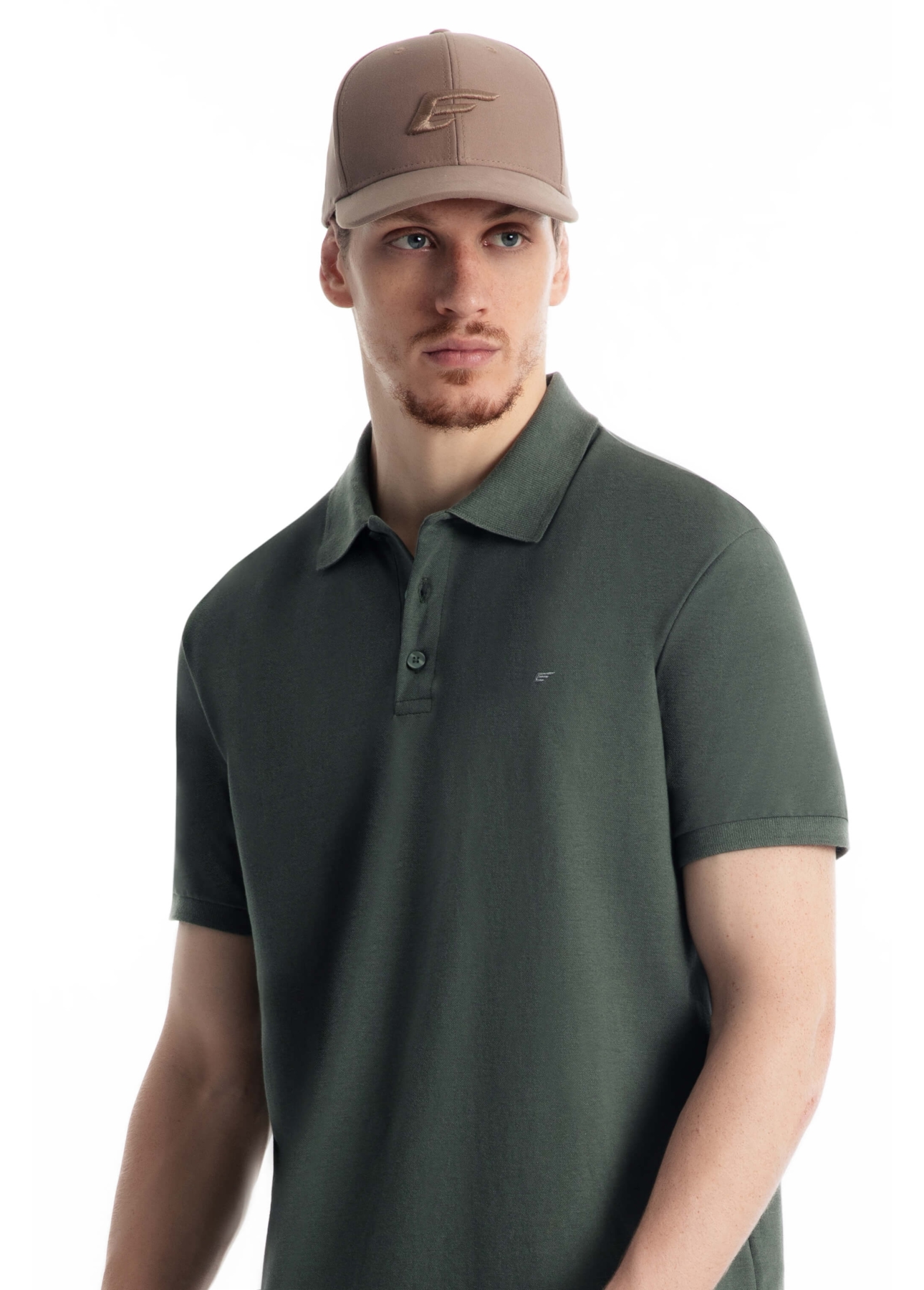 Polo Piquet Melange Easa Verde Mescla