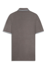 Polo Piquet Melange Frisos Chumbo Mescla