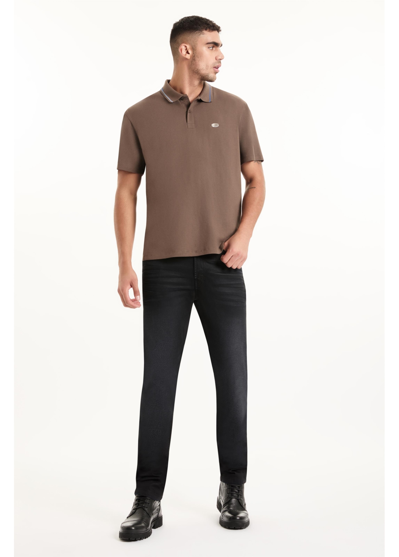 Polo Piquet Metal Ellus Classic Mc Castor
