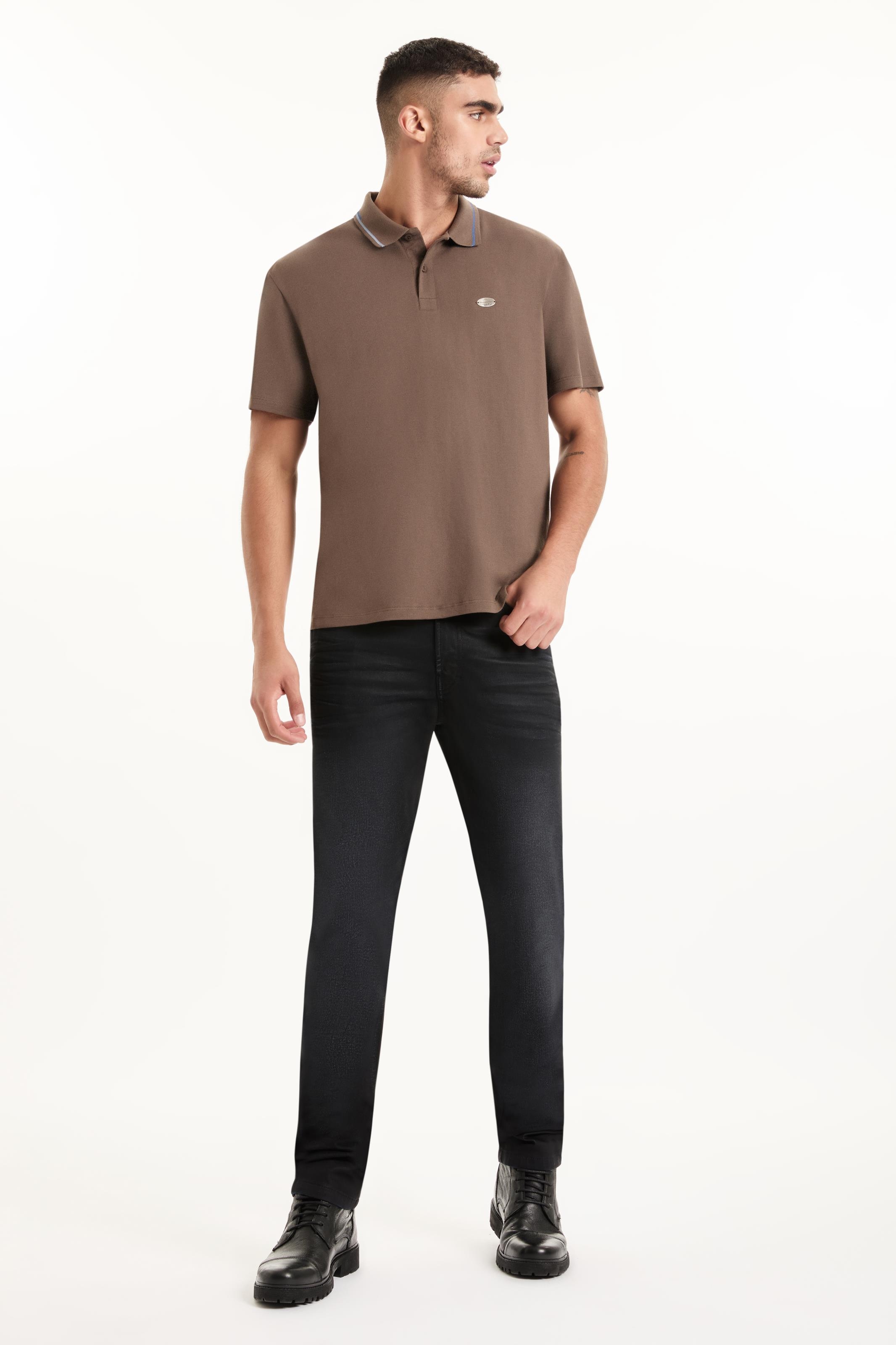 Polo Piquet Metal Ellus Classic Mc Castor