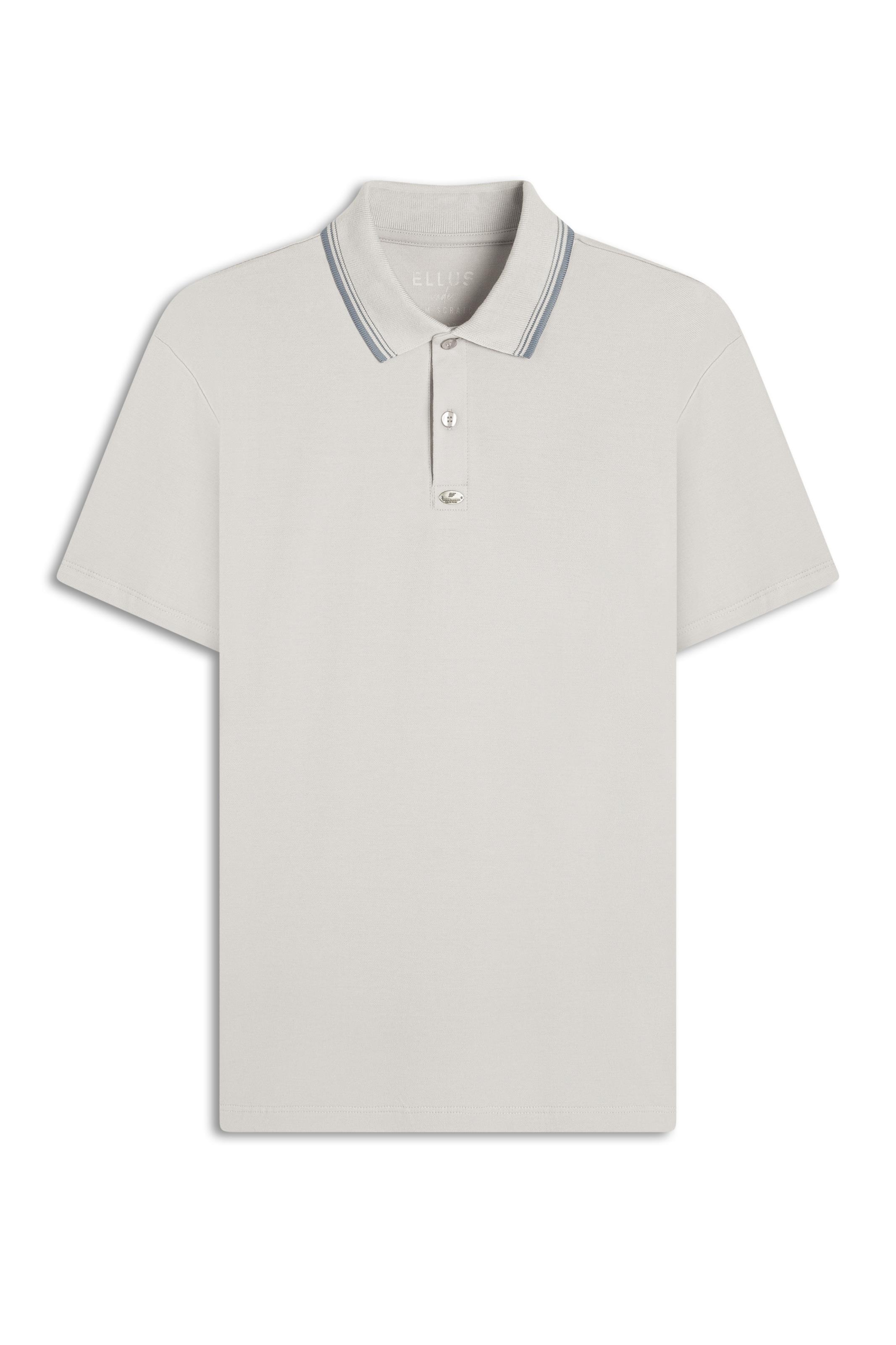 Polo Piquet Metal Peitilho Classic Mc Prata