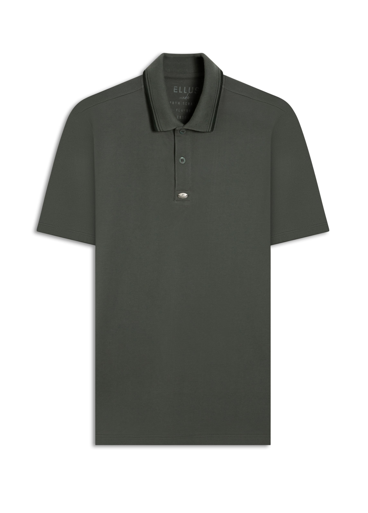 Polo Piquet Metal Peitilho Classic Mc Verde Army