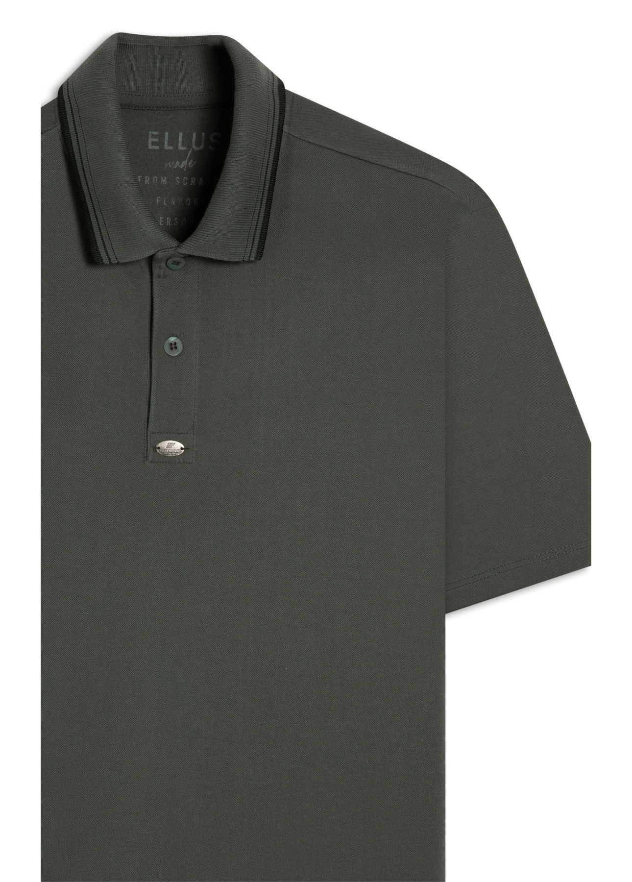 Polo Piquet Metal Peitilho Classic Mc Verde Army