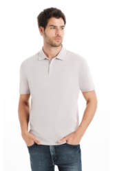 Polo Piquet Nervura Classic Azul Seco