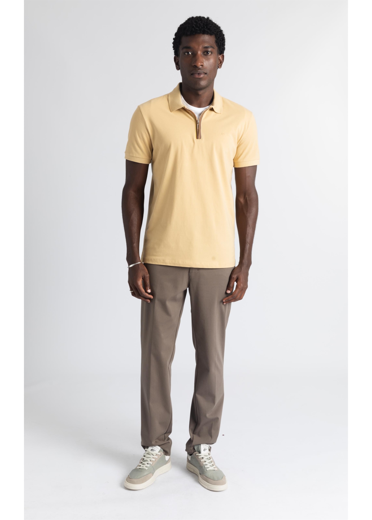 Polo Piquet Pipping Areia Seca